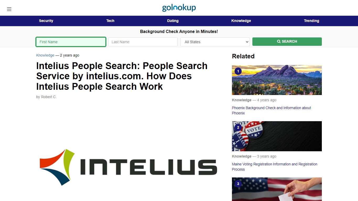 Intelius People Search, People Search Intelius - GoLookUp