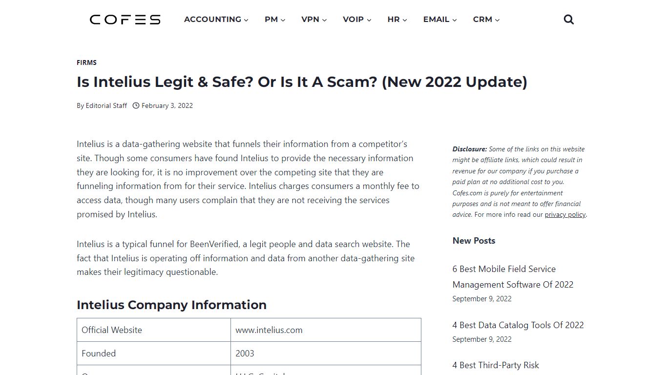 Is Intelius Legit & Safe? Or Is It A Scam? (New 2022 Update) - COFES.COM